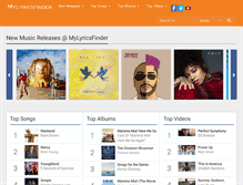 Tablet Screenshot of mylyricsfinder.com